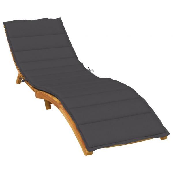 ARDEBO.de - Sonnenliegen-Auflage Melange Anthrazit 200x60x4 cm Stoff