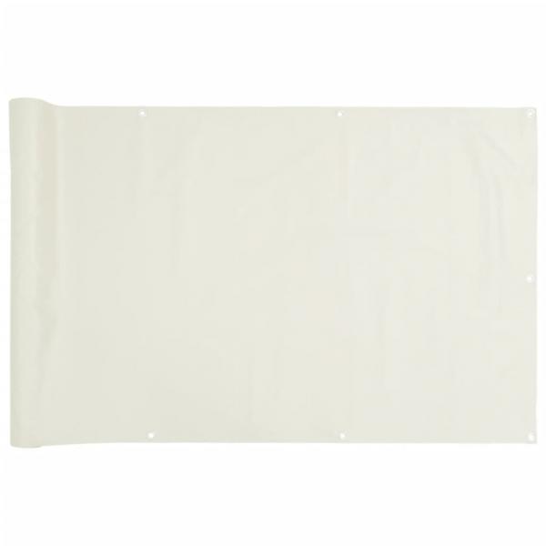 Garten-Sichtschutz Weiß 700x75 cm PVC