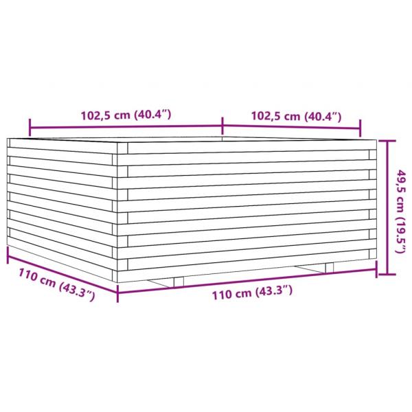 Pflanzkübel 110x110x49,5 cm Massivholz Douglasie