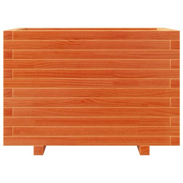 Pflanzkübel Wachsbraun 70x40x49,5 cm Massivholz Kiefer