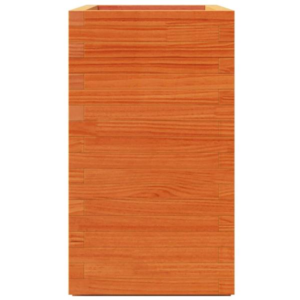 Pflanzkübel Wachsbraun 70x40x72,5 cm Massivholz Kiefer