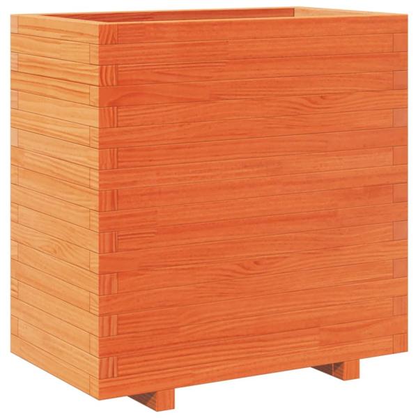 Pflanzkübel Wachsbraun 70x40x72,5 cm Massivholz Kiefer