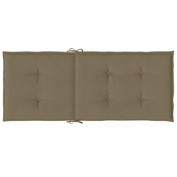 Hochlehner-Auflagen 4 Stk. Melange Taupe 120x50x4 cm Stoff