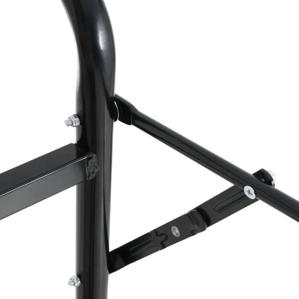 Sattelwagen Klappbar Schwarz Stahl