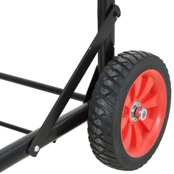 Sattelwagen Klappbar Schwarz Stahl