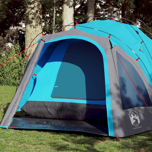 ARDEBO.de - Kuppel-Campingzelt 3 Personen Blau Quick Release