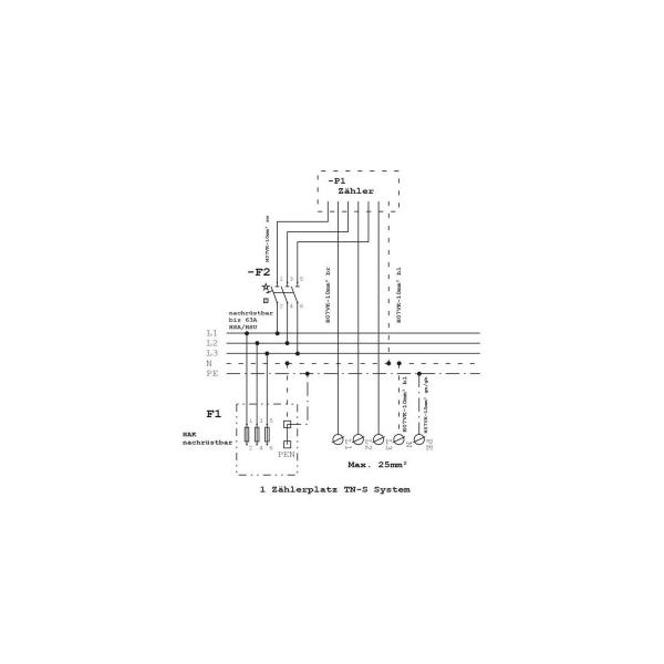 f-tronic ZSA172-2-ZK-HO Zähleranschlusssäule, 3.HZ, ohne Haube (7160004)