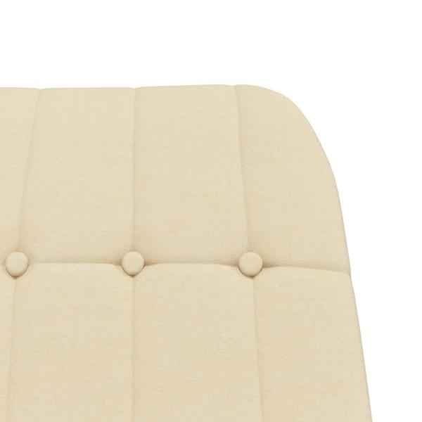 Schaukelsessel mit Hocker Creme Stoff