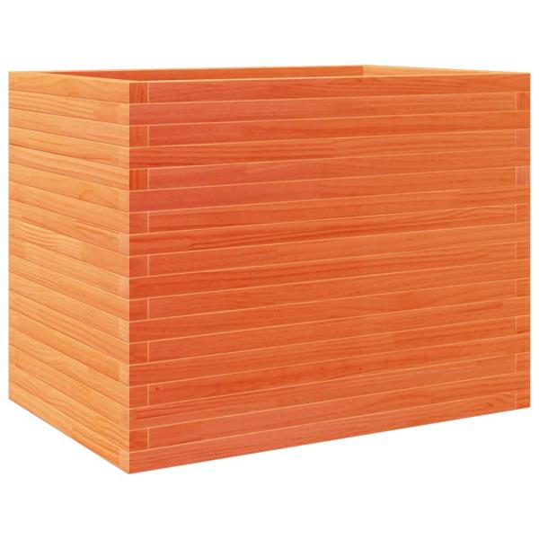 Pflanzkübel Wachsbraun 90x60x68,5 cm Massivholz Kiefer