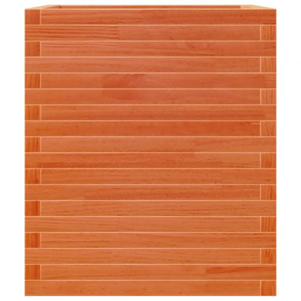 Pflanzkübel Wachsbraun 60x60x68,5 cm Massivholz Kiefer