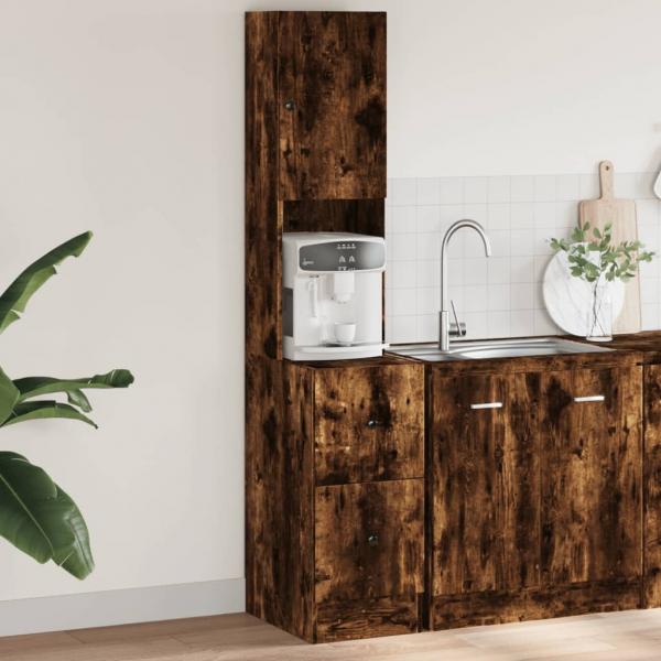 ARDEBO.de - Küchenschrank Räuchereiche 35x50x180 cm Holzwerkstoff