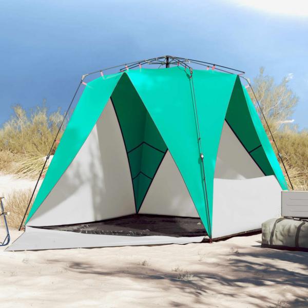 ARDEBO.de - Strandzelt 4 Personen Seegrün Quick Release Wasserdicht