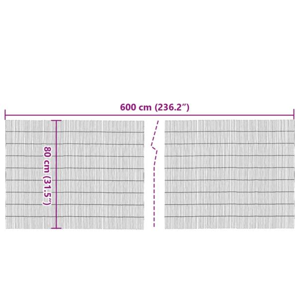 Gartenzaun 600x80 cm Schilf