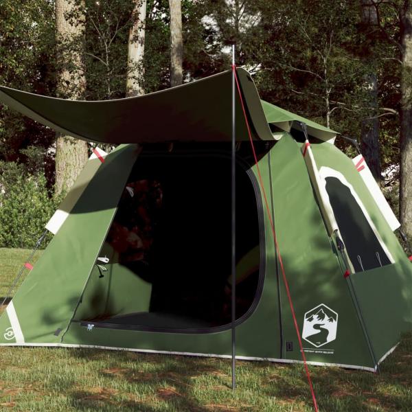 ARDEBO.de - Kuppel-Campingzelt 4 Personen Grün Quick Release