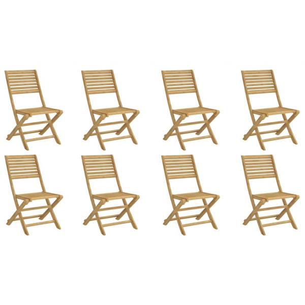 Gartenstühle 8 Stk. Klappbar 48,5x61,5x87 cm Massivholz Akazie