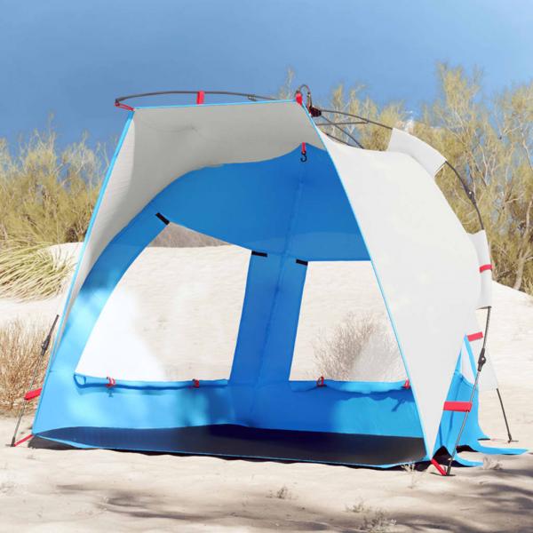 ARDEBO.de - Strandzelt 2 Personen Azurblau Quick Release Wasserdicht