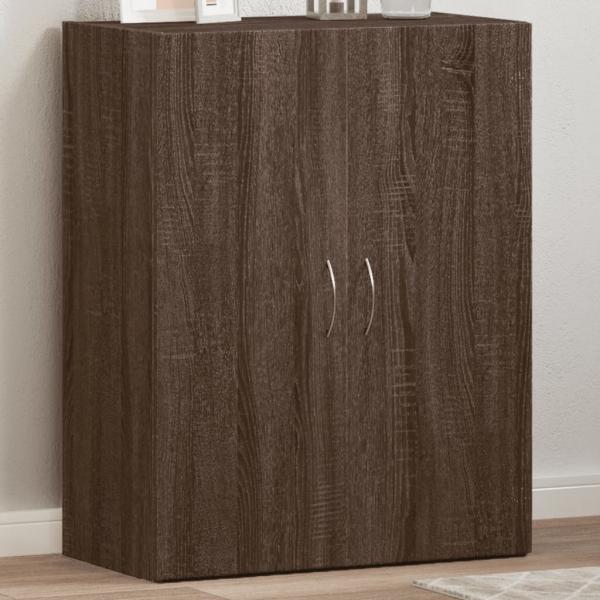 ARDEBO.de - Aktenschrank Braun Eichen-Optik 60x32x77,5 cm Holzwerkstoff