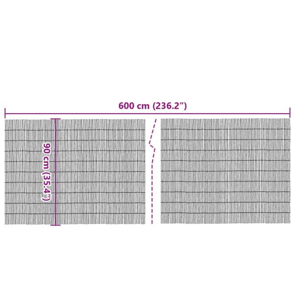 Gartenzaun 600x90 cm Schilf