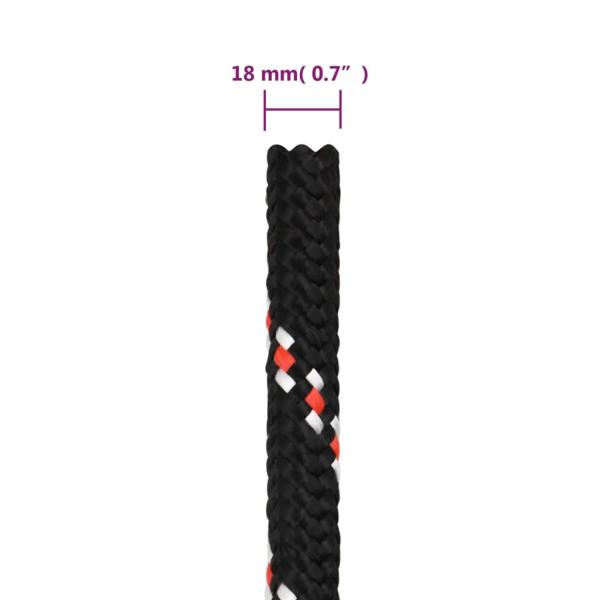 Bootsseil Schwarz 18 mm 100 m Polypropylen