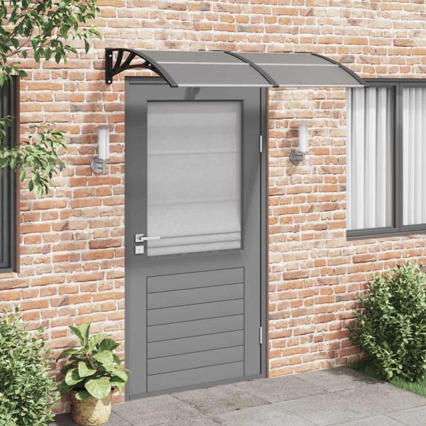 Türvordach Schwarz 150x100 cm Polycarbonat