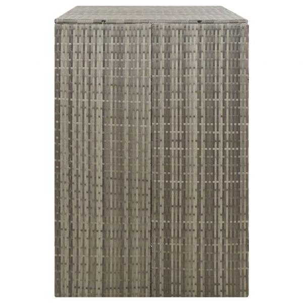 Mülltonnenbox für 2 Tonnen Grau 140x80x117 cm Poly Rattan