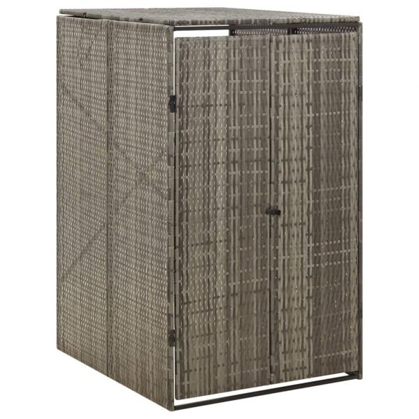 ARDEBO.de - Mülltonnenbox für 1 Tonne Grau 70x80x117 cm Poly Rattan