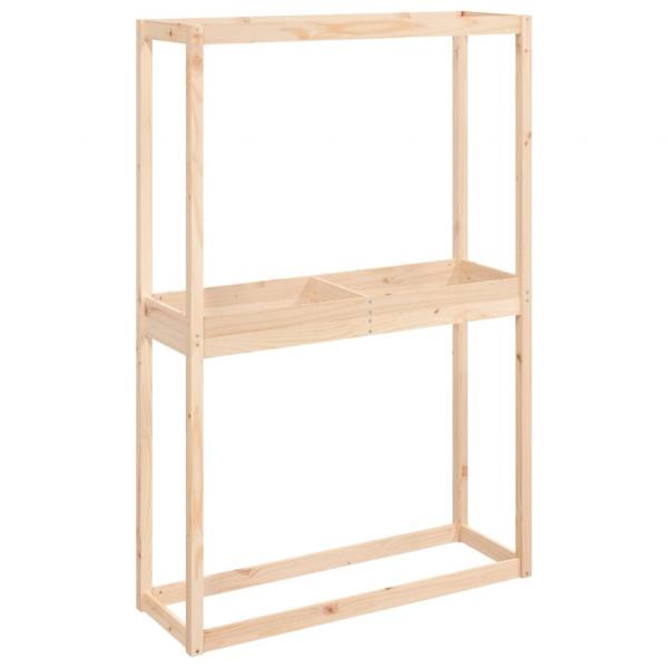 Reifenregal 120x40x180 cm Massivholz Kiefer