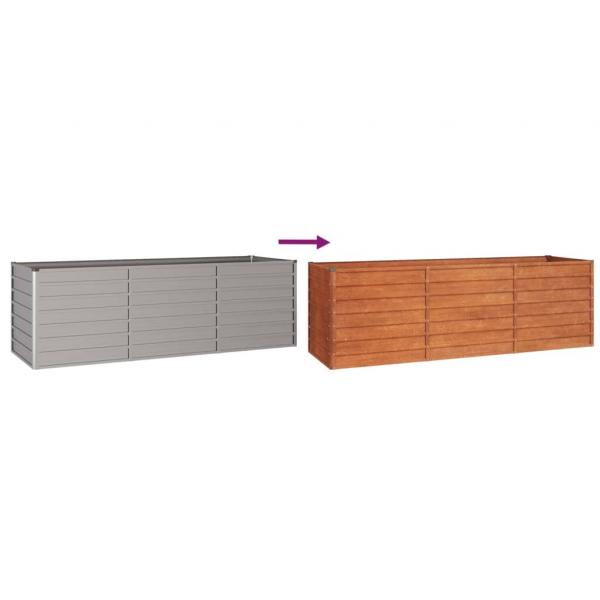 Hochbeet Rostig 240x80x77 cm Cortenstahl