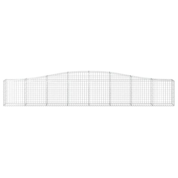 Gabione mit Hochbogen 400x30x60/80 cm Verzinktes Eisen
