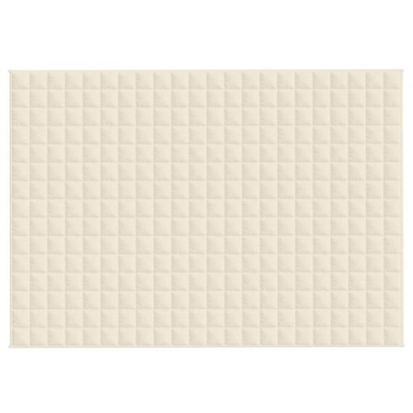 Gewichtsdecke Hellcreme 155x220 cm 11 kg Stoff