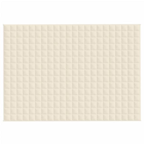 Gewichtsdecke Hellcreme 155x220 cm 7 kg Stoff