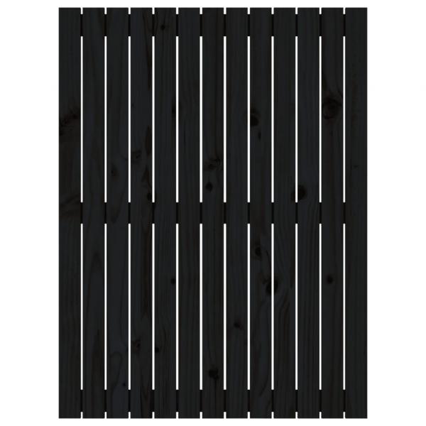 Wand-Kopfteil Schwarz 82,5x3x110 cm Massivholz Kiefer