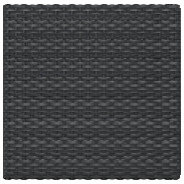 ARDEBO.de - Bistrotisch Klappbar Schwarz 55x54x71 cm Poly Rattan