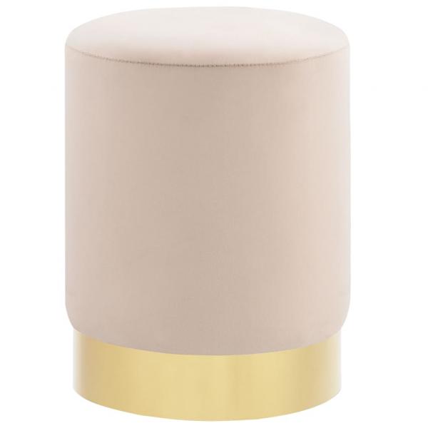ARDEBO.de - Hocker Aprikose und Golden Samt