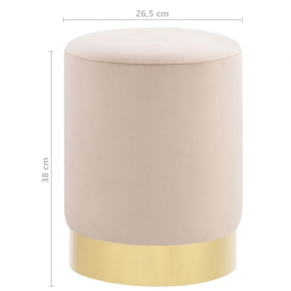 Hocker Aprikose und Golden Samt