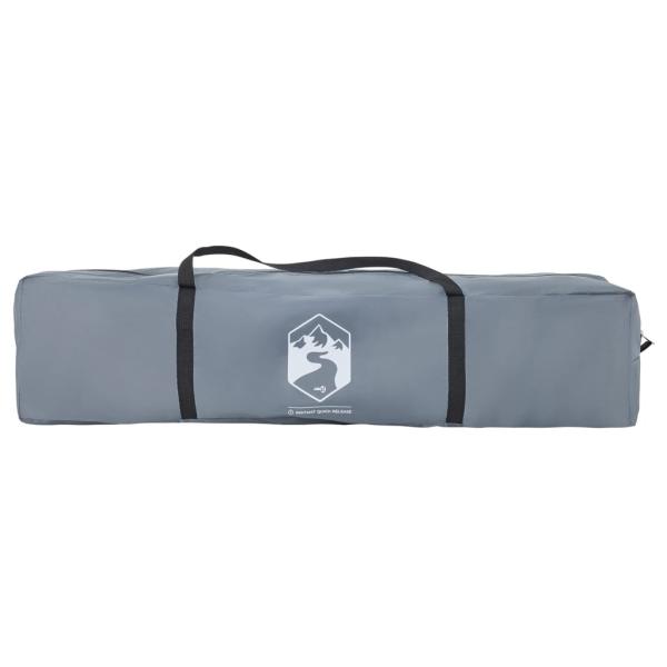 Kuppel-Campingzelt 4 Personen Grau und Orange Quick Release