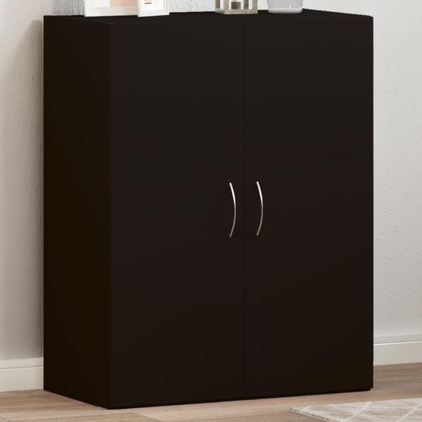ARDEBO.de - Aktenschrank Schwarz 60x32x77,5 cm Holzwerkstoff