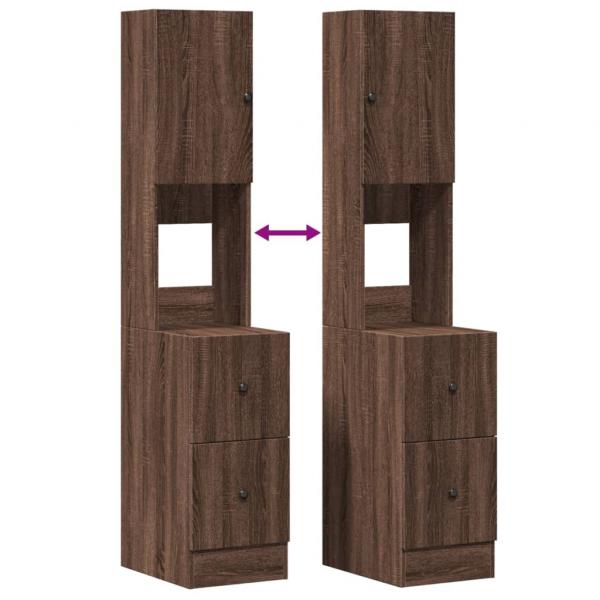 Küchenschrank Braun Eichen-Optik 35x50x180 cm Holzwerkstoff