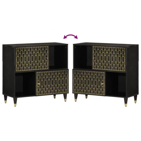 Beistellschrank 80x33x75 cm Massivholz Mango