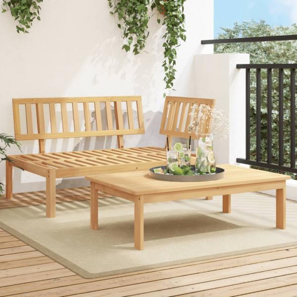 ARDEBO.de - 2-tlg. Garten-Sofagarnitur aus Paletten Massivholz Akazie