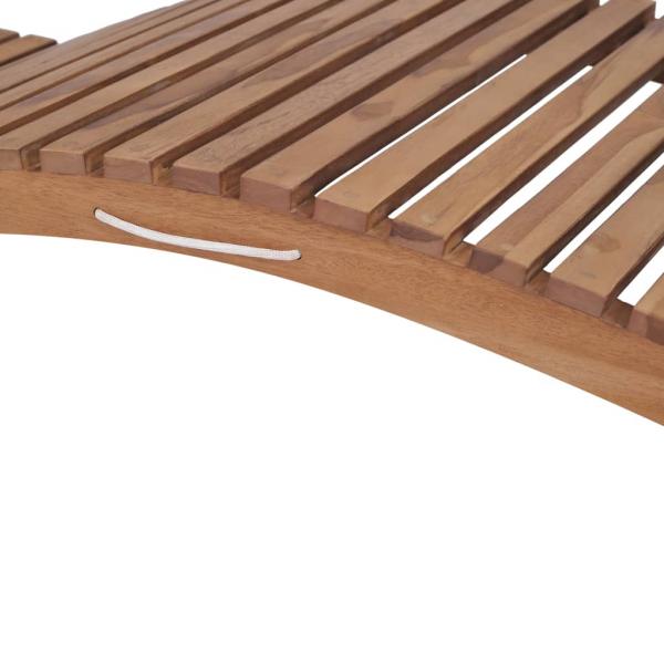 Sonnenliege Klappbar Massivholz Teak