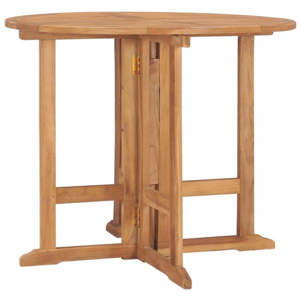ARDEBO.de - Klappbarer Garten-Esstisch Ø90x75 cm Massivholz Teak