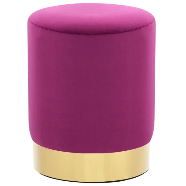 ARDEBO.de - Hocker Lila und Golden Samt