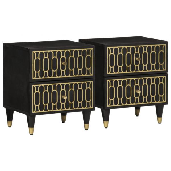 ARDEBO.de - Nachttische 2 Stk. 40x33x46 cm Massivholz Mango