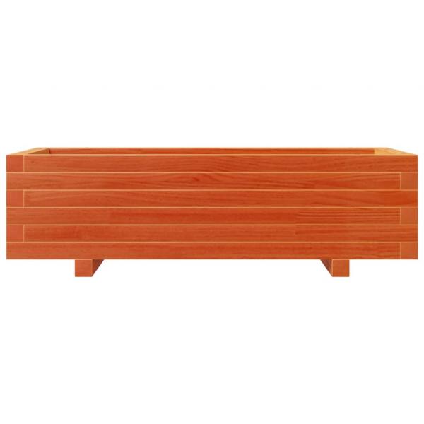 Pflanzkübel Wachsbraun 90x40x26,5 cm Massivholz Kiefer