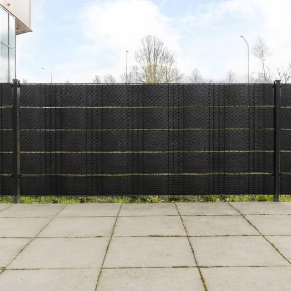 ARDEBO.de - Balkon-Sichtschutze 5 Stk. Schwarz 255x19 cm Poly Rattan
