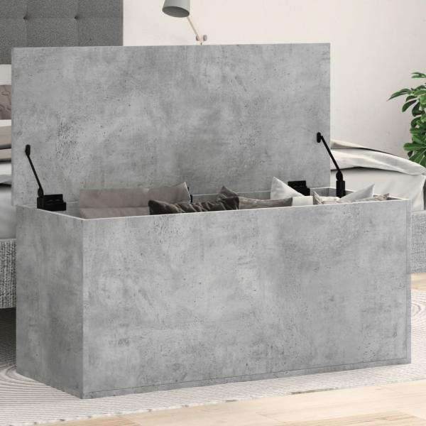 ARDEBO.de - Truhe Betongrau 100x42x46 cm Holzwerkstoff