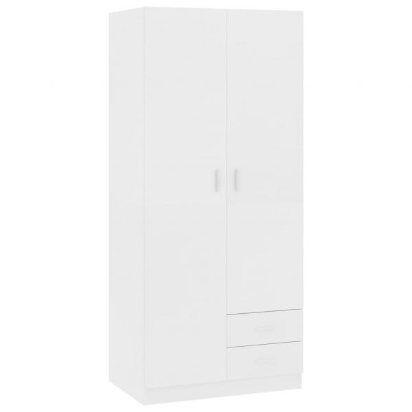 Kleiderschrank Weiß 80x52x180 cm Holzwerkstoff