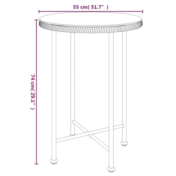 ARDEBO.de - 5-tlg. Garten-Essgruppe Schwarz Poly Rattan