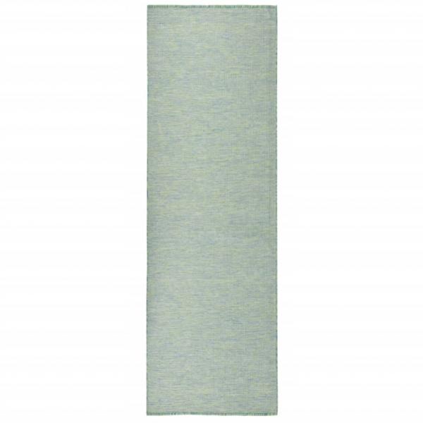 ARDEBO.de - Outdoor-Teppich Flachgewebe 80x250 cm Türkis